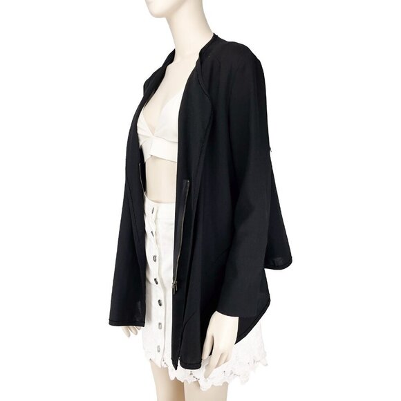 LANVIN Summer 2009 French Haute Couture Zip-up Long Sleeves Back Ruffles blazer - Picture 5 of 9